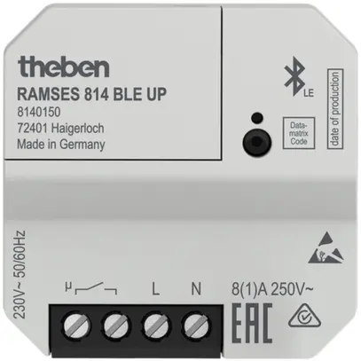 Thermostat à horloge ENC Theben RAMSES 814 BLE blanc 
