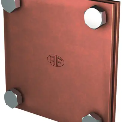 Kreuz-/Parallelverbinder Flury RE 46, Cu blank, für Band 40×5mm 
