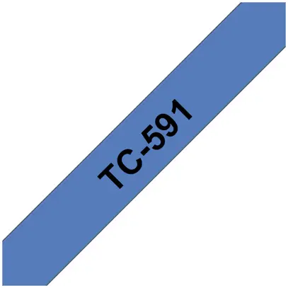 Cassette ruban TC 9mm×7.7m bleu/noir 