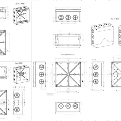 Boîte de dérivation AP Spelsberg Abox Pro 350-35² 252×252×120mm IP69 gr 