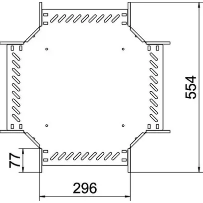 Pezzo a croce BET RK 60×300mm acciaio zincato a nastro 
