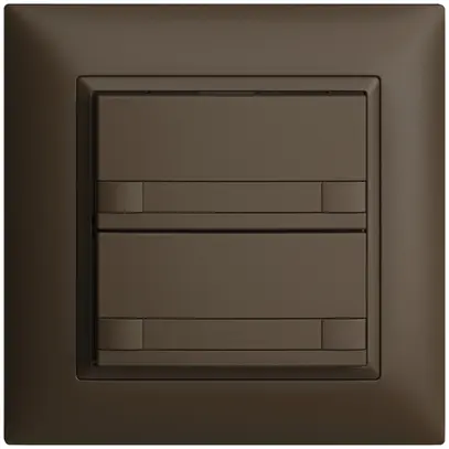 Pulsante INC KNX 2×EDIZIOdue colore coffee RGB senza LED con inserto carta 