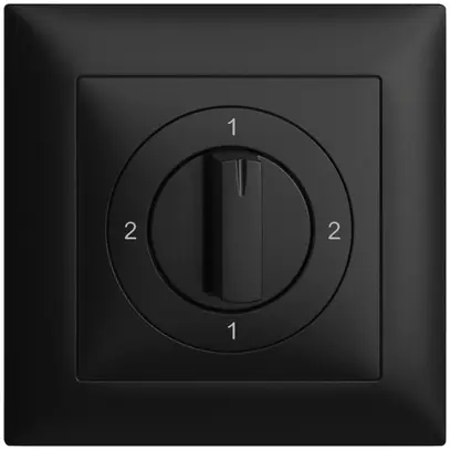 Kit frontale EDIZIOdue 2-1-2-1 88×88mm nero per interruttore rotativo 