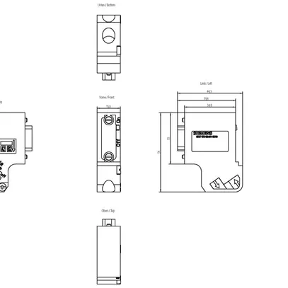 Fiche de raccordement bus API Siemens SIMATIC DP PROFIBUS FC 35° 