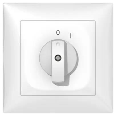 Pulsante rotativo INC SIDUS B 1×contatto di lavoro bianco lucido 