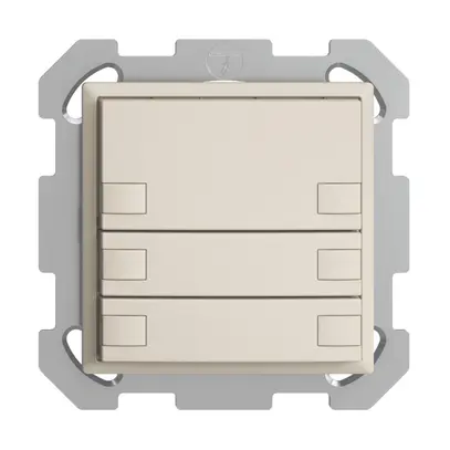 Poussoir ENC KNX 3× EDIZIOdue crema RGB sans LED 