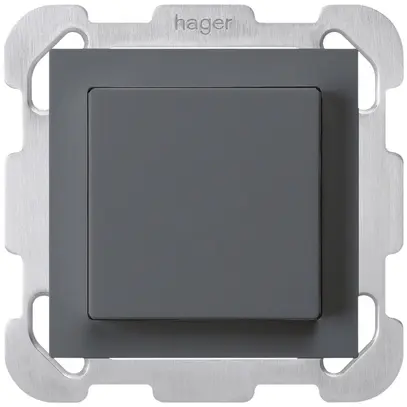 Interrupteur ENC kallysto 3/1L anthracite avec plaque de fixation 