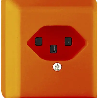 Prise AP FH T23 16A orange, bornes à vis 