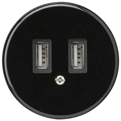 Presa USB basico A 2400mA nero 