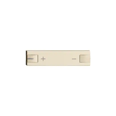 Pulsante 1/4, +/-, 1 LED ZEP crema 