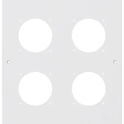 Plaque de montage ENC robusto 4×2 aluminium, blanc 