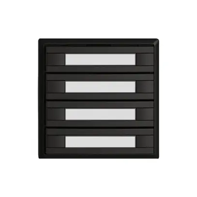 Poussoir KNX RGB EDIZIO.liv SNAPFIX® capteur temp.s.LED étiqu.8× comm.1T no 