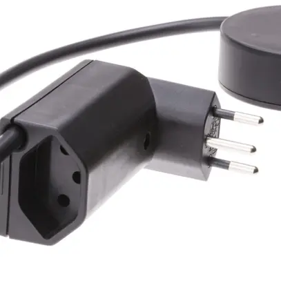 Spina intermedia MH T12/T13 nero con interruttore 