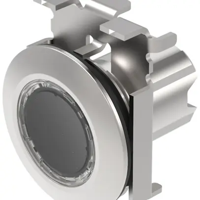 Interruttore INS EAO45, R, trasparente, illum., anello grigio sabbia, piatto 