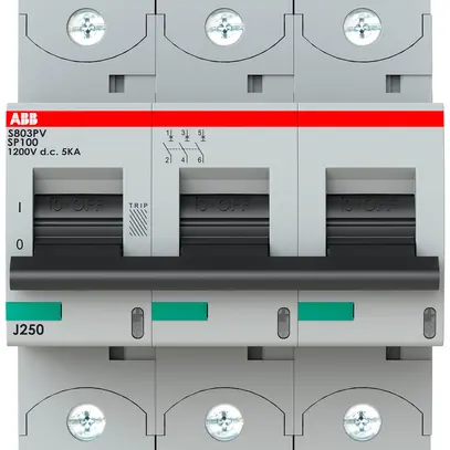 Disgiuntore ABB S803PV-SP100 3P 1200VDC 100A 5kA 4.5UM 