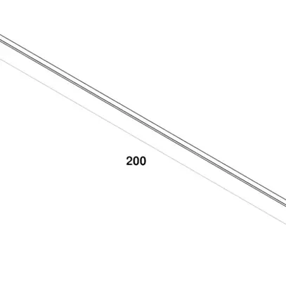 Couvercle SLV S-TRACK 3~ DALI 2000×22×7.5mm PC noir 