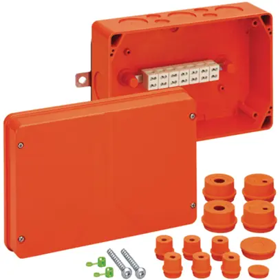 Scatola di derivazione AP Demelectric WKE 5-Duo E90 7×6mm² 256×171×106mm 
