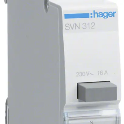 Interrupteur à poussoir AMD Hager SVN 16A 230V 1 fermeur 0 ouvreur 1 inverseur 