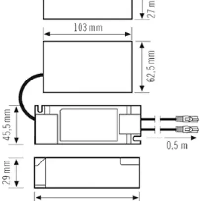 Convertisseur LED ESYLUX DRIVER SET 30W 700mA RJ45 DALI-2 DT8 