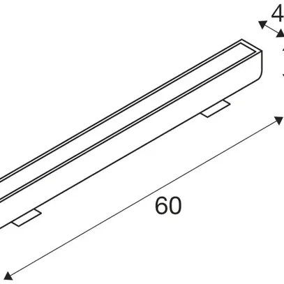 Lampada lineare LED SLV GALEN 60 18W 1570lm 3000/4000K 120° IP65 antracite 