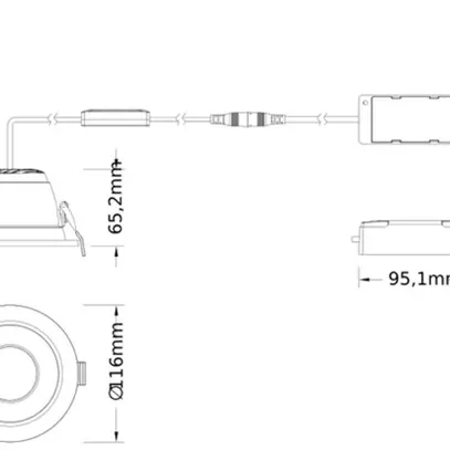 Downlight LED LEDVANCE COMFORT U19 13W 1430lm 930/940 IP20/44 55° Ø116 blanc 
