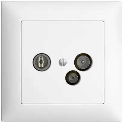 Prise d'antenne ENC TV-R-données DD11 5…65MHz EDIZIOdue blanc 