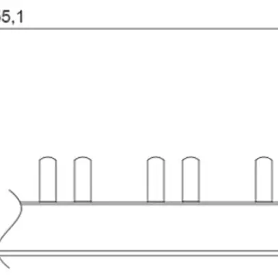 Kammschiene Siemens SENTRON 5ST37770 für Kompakt+HS, 3LN 10mm² 60TE 