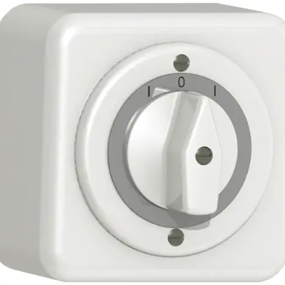 Contatto rotativo AP CLASSIC 2C I->0<-I bianco 