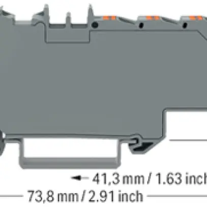 Borne de passage WAGO Contact TOPJOB S 1×6/6×1.5mm² Ex e II gris 