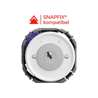 Schlüsselschalter STANDARDdue m.KABA 1262KA/631984 Umschalter 1P 1-2 T=67mm ws 