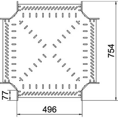 Pezzo a croce BET RK 60×500mm acciaio affinato A2 grezzo 