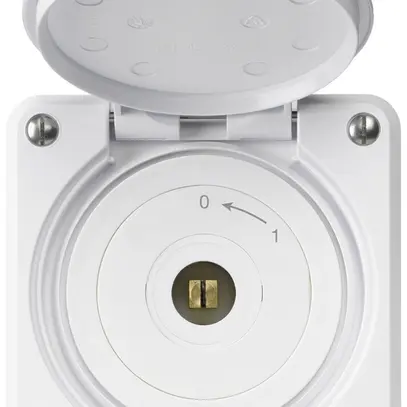 Contatto rotativo chiave quadrata INC robusto IP55 bianco con coperchio 1P 