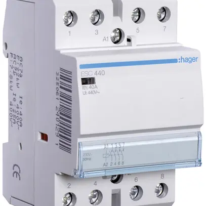 Contattore AMD Hager 230VAC 4 chiusura 0 apertura 40A 3UM 