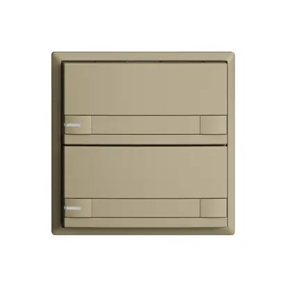 Poussoir ENC KNX 2× EDIZIOdue colore sand RGB avec LED avec insert papier 