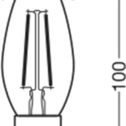 Lampe LED LEDVANCE CLASSIC B E14 1.8W 250lm 827 B10.5 clair Ø35×100mm 