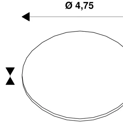 Diffuseur SLV NUMINOS M ELLIPSE symétrique Ø47.5mm PMMA blanc 