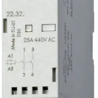 Contacteur AMD Finder 22.32, 230VUC, 1F+1O 25A/440VAC AgSnO2, LED 