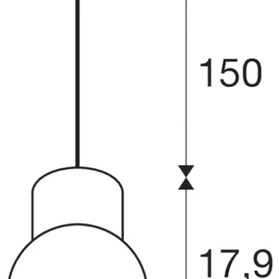 Luminaire suspendu SLV VARYT E14 1×0…6W Ø120mm noir 