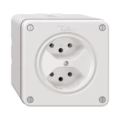 NAPU-Steckdose NEVO, 2×T13, weiss 