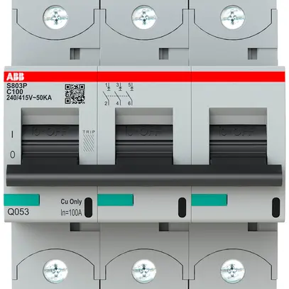 Disgiuntore ABB S803P-C100 3P 400V C-100A 50kA 4.5UM 