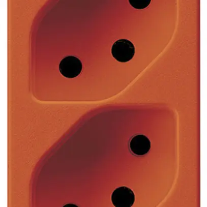 Prise INC Hager 4×13 1×commuté FLF orange 