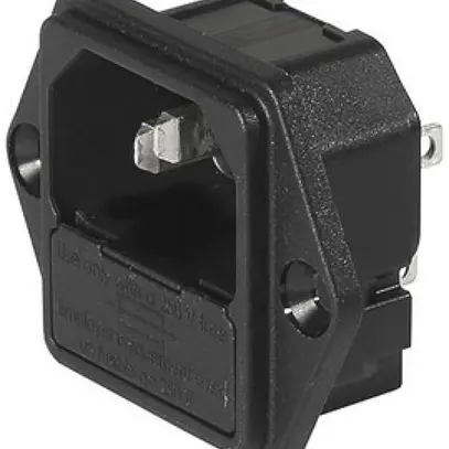 Spina d'apparecchi a elemento INS LNPE T113 C14 6A portafusibile 1 polo 