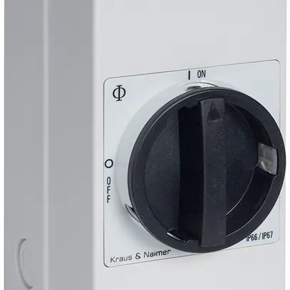Interruttore di carico AP K&N 20A/400V 0/4L IP66/67 nero/grigio, "O-I" 