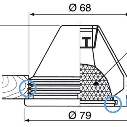 Downlight ELBRO GU10 35W Ø79mm transparent 