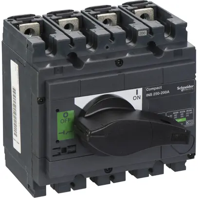 Interuttore di carico Schneider Electric INS 4L 200A con maniglia rotativa nero 