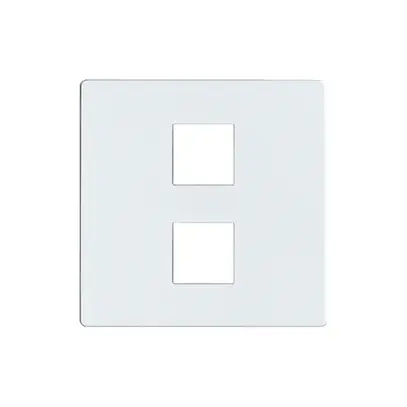 Placca frontale EDIZIOdue elegance per tasto doppio perla 