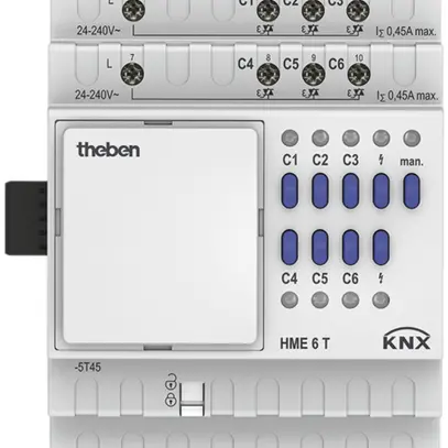 Actionneur de chauffage Theben AMD HME KNX 6T, Mix 100…240V 