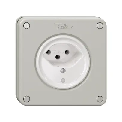 Presa NUPU NEVO, 1×T13, c.LED, grigio chiaro 