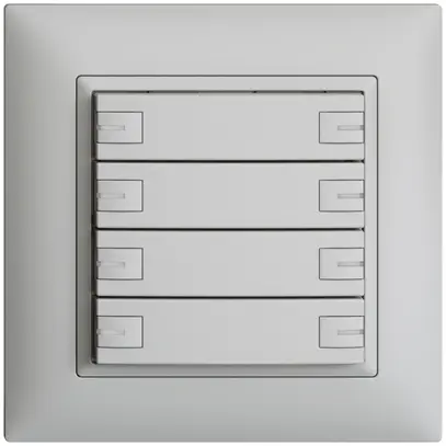 Poussoir ENC KNX 8× EDIZIOdue gris clair RGB avec LED 