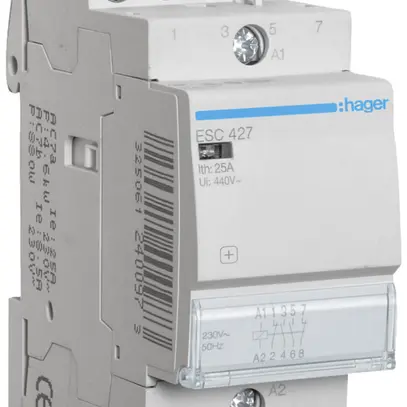 Contattore AMD Hager ESC 230VAC 2 chiusura 2 apertura 25A 2UM 